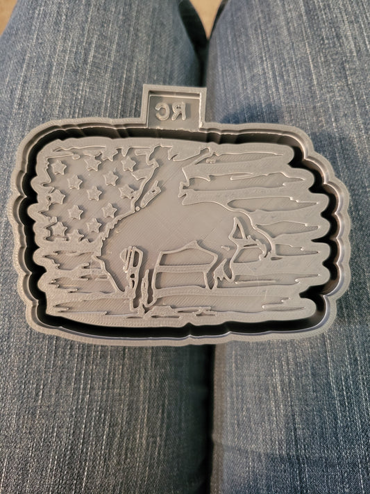Patriotic Bronc Rider