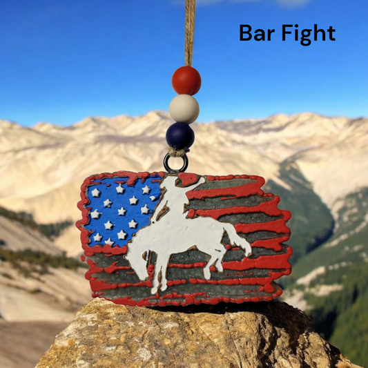 Patriotic Bronc Rider